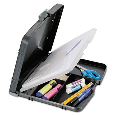 Recycled Plastic Forms Holder, 1/2&#034; Capacity, Holds Letter and A4 Size, Charcoal