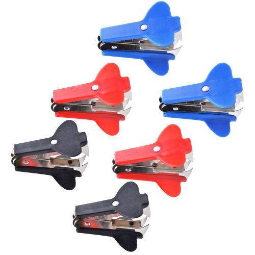 Cosmos  6 PCS Extra Wide Steel Jaws Style Staple Remover (Black Red Blue)