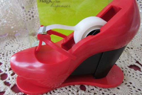 Scotch Magic tape dispenser RED HIGH HEEL SHOE Gag Gift Idea Mothers Day Office