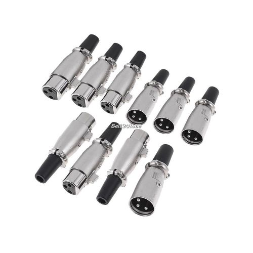 Hot 10 In 1 5pcs Silver Male Connector And 5pcs Silver Female Connector  G8