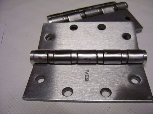 3 IVES Stainless Steel Bearing Mortise Hinges 5&#034; x 4 1/2&#034; HEAVY 3/4 Knuckle