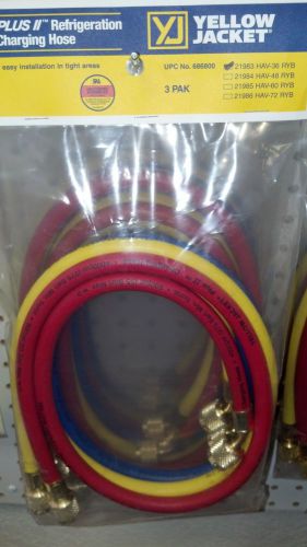 Yellow jacket, refrigeration, charging hose set  36&#034; yellow, blue &amp; red for sale