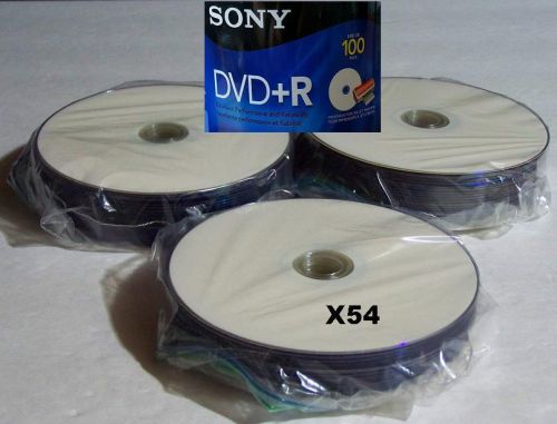 Sony DVD+R 16x Printable 50 +4 pack Digital Media OPENED, BUT NEW/NEVER USED