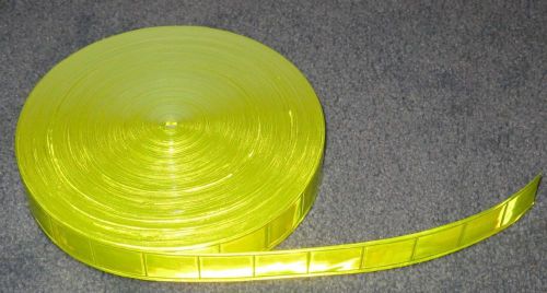 50-yard roll lime gloss sew on reflective tape pvc 1&#034; for sale