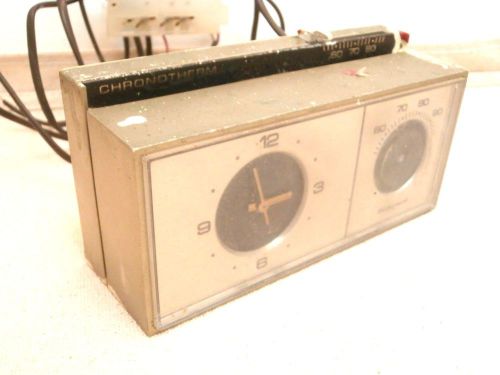 Vintage Honeywell Chronotherm Thermostat, Clock &amp; Hygrometer Mansion Find