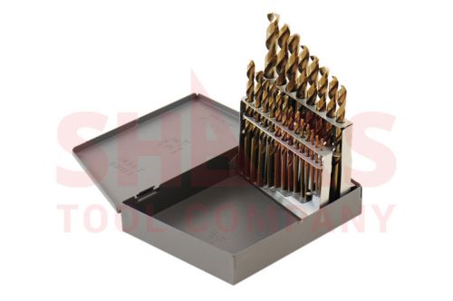 21 pcs m35 1/16&#034; ~ 1/8 &#034;jobber drill set with hout metal index box $16.60 off for sale