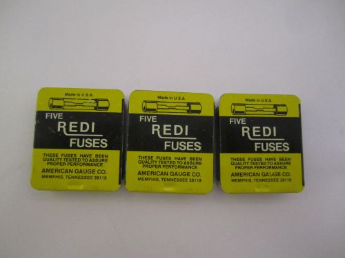 3 - BOXES of 5 Redi Fuses AGC 20 Fuses - NEW - HARD TO FIND