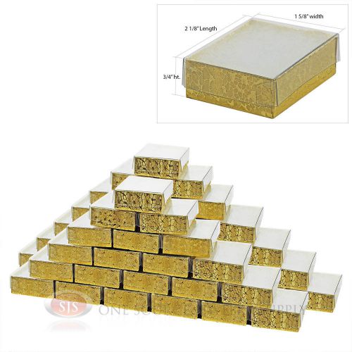50 gold view top cotton filled jewelry gift boxes  2 1/8&#034; x 1 5/8&#034; pendant for sale