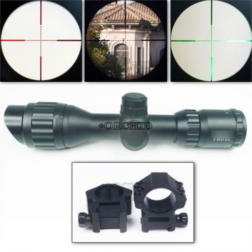 3-9X30 IR AOE Red Green Holographic 20mm Weaver Sighter Hunt Tactical