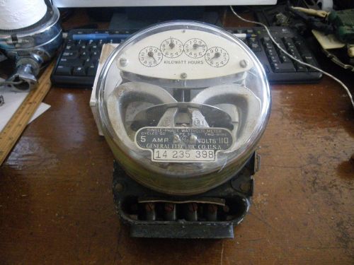 GENERAL ELECTRIC 1950&#039;S 5 AMP  ELECTRIC METER