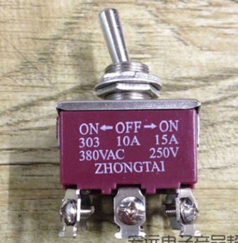 n 15A 3 Positions ON/OFF/ON 9 Pin 3PDT Self Locking Toggle Switch