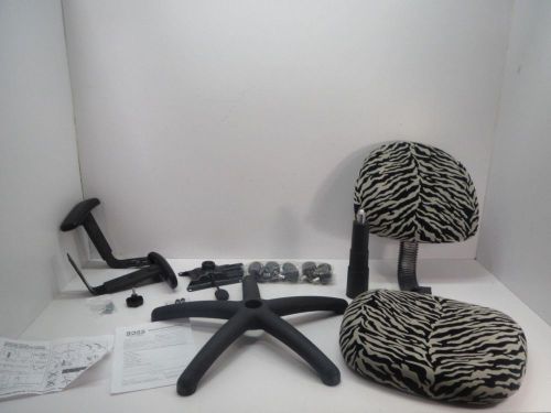Boss zebra print microfiber deluxe posture chair with adjustable arms for sale