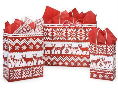 125 Christmas Sweater Reindeer Shopping Gift Bags Assortment Wholesale Holidays
