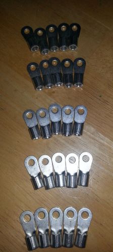 25 Barrel Terminal Connectors Lugs #6 Wire AWG #10 Stud