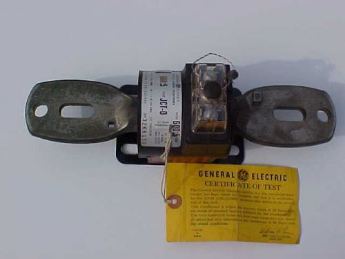 Vintage general electric type jct-0 certificate of test current transformer for sale