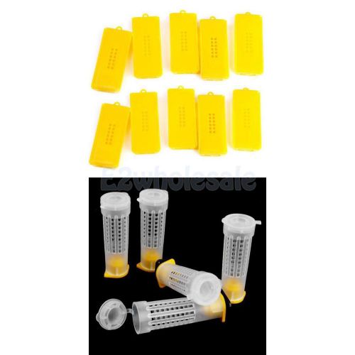 10pcs Professional Queen Bee Butler Cage Catcher, Hair Roller Cages Beekeeping