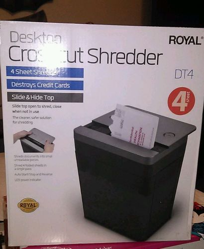 Royal Desktop Crosscut Shredder DT4 Free Shipping