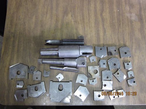 Huge Lot of Indexable Spade Drill Inserts Bits and holders