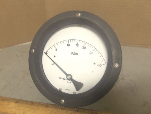 Mid-west - dial indicating differential gage p/n: 120ac-00-00 0-30 psid (nos) for sale