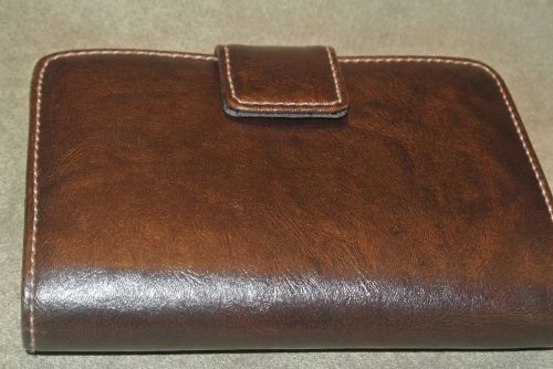 Small leather covered File System, projects, addresses, monthly,financial. 6by4&#034;