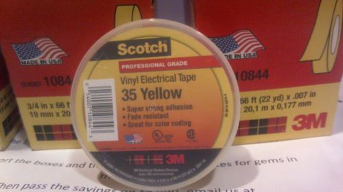 SCOTCH 35 3/4X66 Yellow Electrical Tape color coding 3m 35 insulating tape