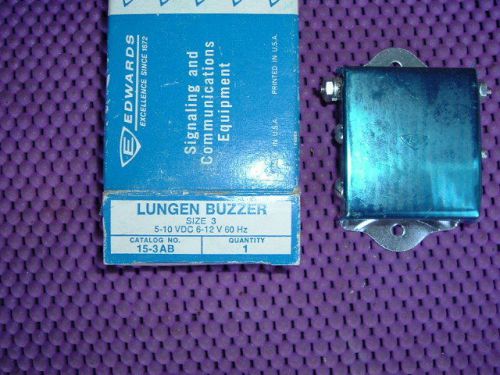LUNGEN Edwards 15-3AB SIZE 3  Miniature Lungen Buzzer 5-10 VDC Adjustable Volume
