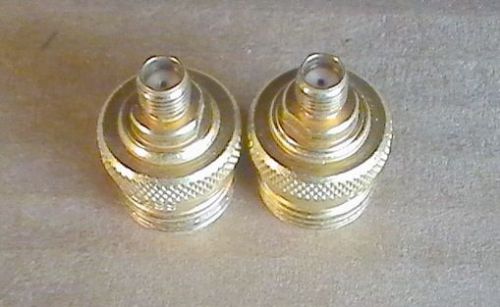lot of (2) Pomona 4299 Gold-Plated RF/COAXIAL ADAPTER Type-N (F)to SMA(F)