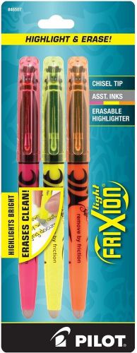 Pilot FriXion Light Erasable Highlighters, Chisel Point 3 Colors, FAST FREE SHIP