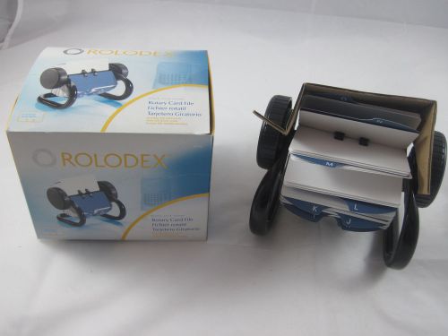 Rolodex Rotary Card File - Black - New in Box - for 1-3/4 x 3-1/4 cards