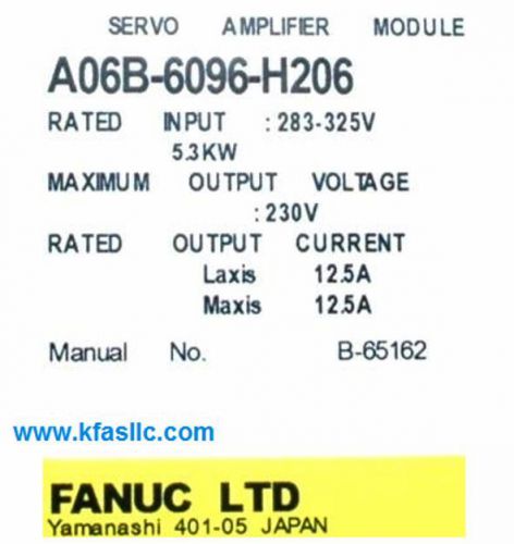 Fanuc Servo Amplifier A06B-6096-H206 or A06B6096H206 REPAIR SERVICE