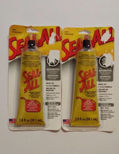 *2 PACK * 2 OZ SEAL ALL PURPOSE ADHESIVE SEALANT GLUE FAST DRYING CLEAR