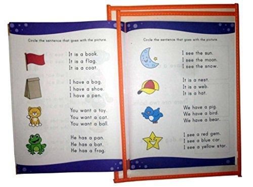 Reusable Write and Wipe Pockets and Preschool Activity Book Bundle, 2 Dry Erase