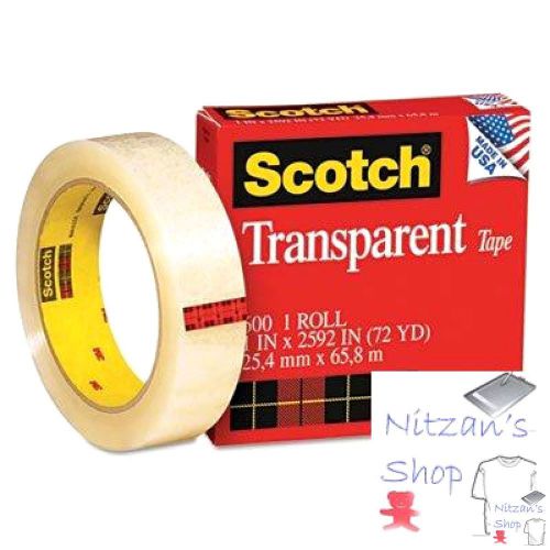 Scotch Transparent Tape, 3/4 x 2592 Inches, 3 Inch Core, 2 Rolls (600-2P34-72)