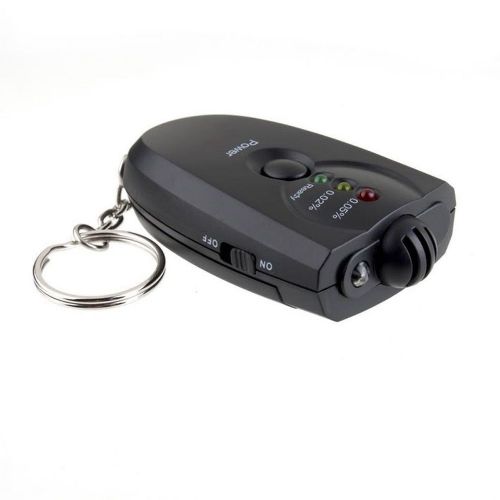 Breathalyzer led light breath alcohol tester bac keychain with flashlight for sale