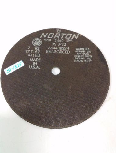 NORTON 7640 RPM REINFORCED CUT OFF WHEEL A244-TB25N