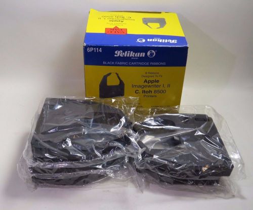 Apple Imagewriter I, II, C. Itoh Prowriter Black Nylon Ribbons 6P114 Box Of 5