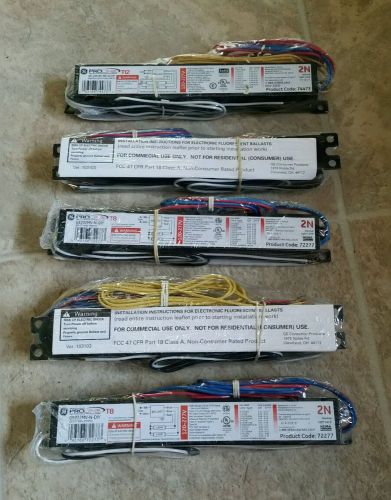 Ge 72277 ge232mv-n-diy t8 electronic ballast 2 lamps new  lot of 5 for sale