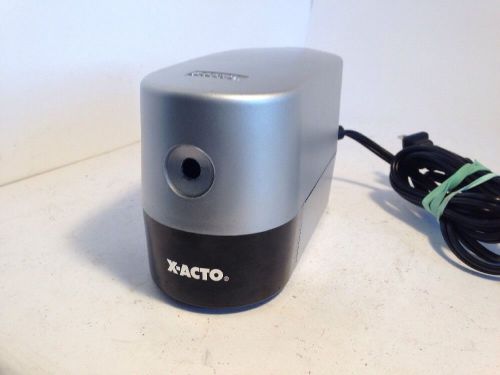 Nostalgic X-ACTO Silver Electric Pencil Sharpener Model 1924X Tested &amp; Works!!!!