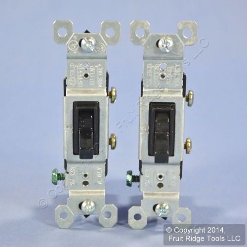 2 pass &amp; seymour residential black toggle wall light switches 15a 660-bkg for sale