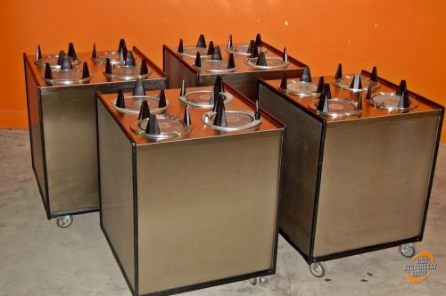 Apw wyott hml4-8 mobile heated 4 tube plate dispencer; (4) for sale