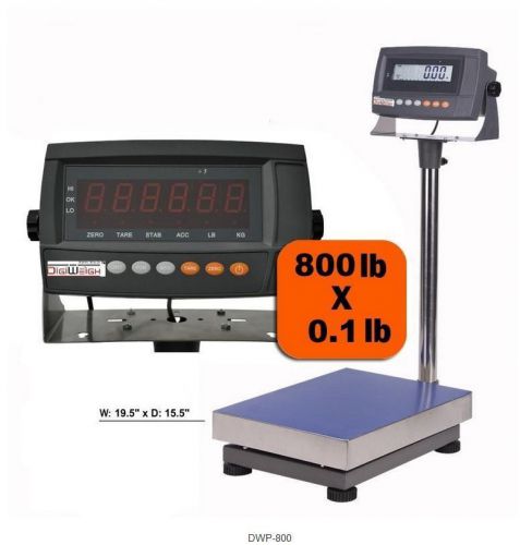 800lb digiweigh dwp-800 industrial digital bench scale for shipping heavy duty for sale