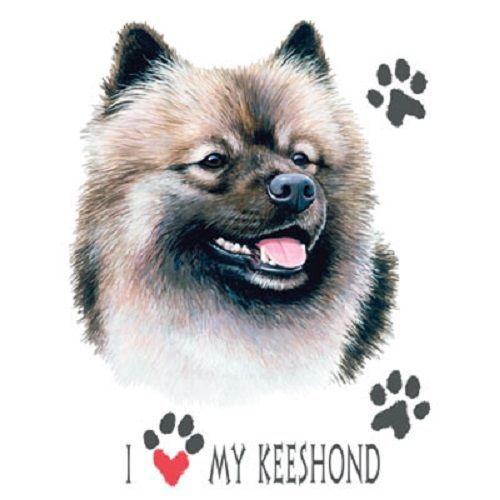 Love My Keeshond Dog HEAT PRESS TRANSFER for T Shirt Tote Sweatshirt Quilt  869a