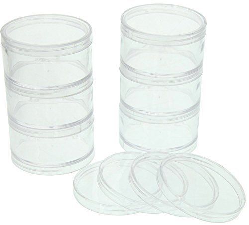 SE 8744SBB 6 Plastic Storage Containers with Stackable Screw On Lids, Clear