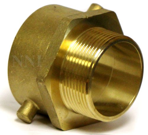 Hydrant swivel brass adapter pin lug snoot 2-1/2&#034; female nst-nh x male npt for sale