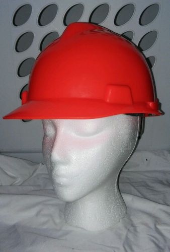 MSA hiviz V gaurd size M medium fast trac 2 II orange protective hat cap