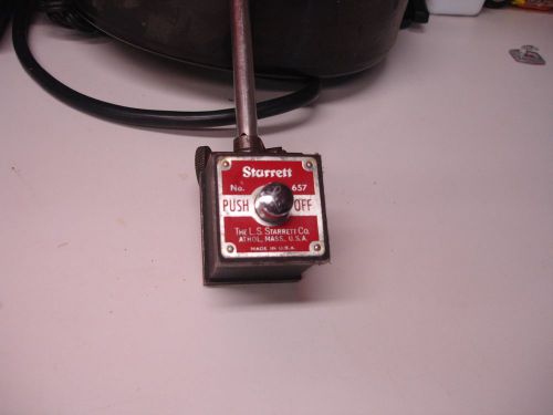 Starrett  # 657 magnetic base &amp; (2) # 657H swivel post snug holders machinist
