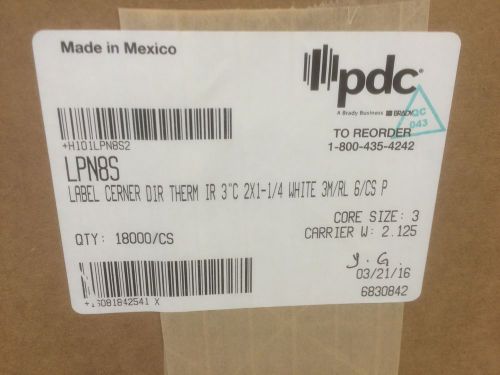 PDC healthcare #LPN8S Thermal Labels 2 X 1 1/4 RL/3000