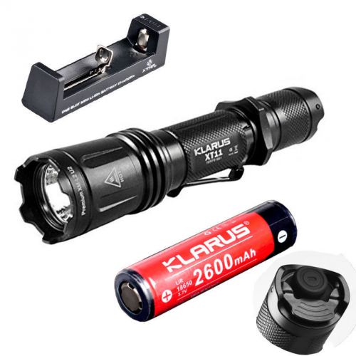Klarus xt11 upgrade cree xm-l2 led tactical flashlight +battery &amp; charger for sale