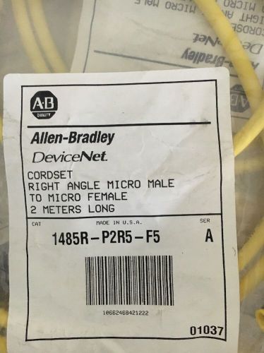 Allen Bradley 1485-P2R5-F5 DeviceNet Cordset Right Angle Micro Male to Female 2M