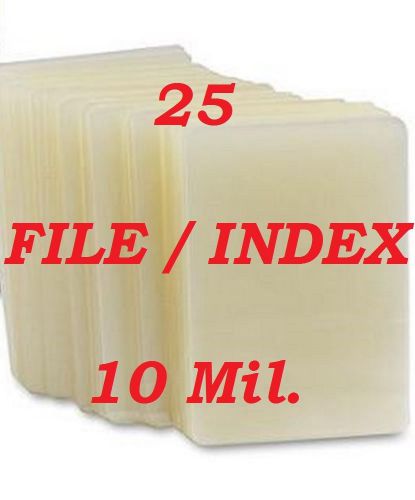 Laminating laminator pouches sheets 3-1/2 x 5-1/2  25- pack 10 mil for sale